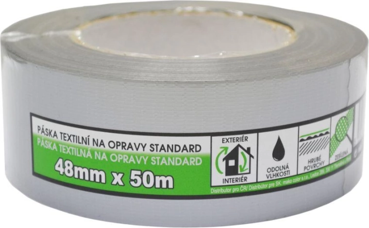 Καθολική ασημί αυτοκόλλητη ταινία 48 mm × 50 m