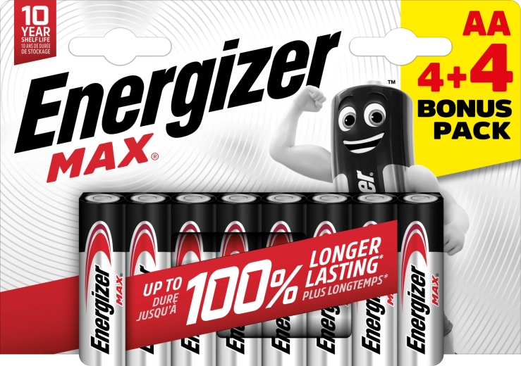 Αλκαλικές μπαταρίες Energizer Max AA 8 τεμ.