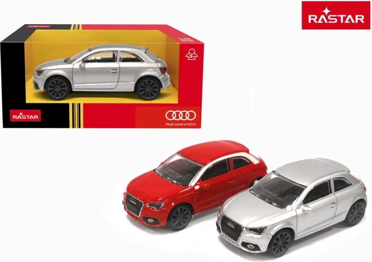 Μεταλλικό αυτοκινητάκι Rastar Audi A1 1:43 ασημί - 1 τεμάχιο