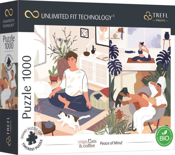 Παζλ TREFL UFT Yoga, Cats & Coffee 1000 κομμάτια