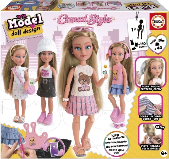 Educa My Model doll design δημιουργικό σετ κούκλας – casual στυλ