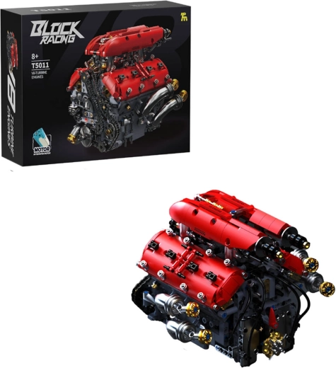 Κατασκευαστικό σετ κινητήρα τουρμπίνας V8 1370 τεμαχίων