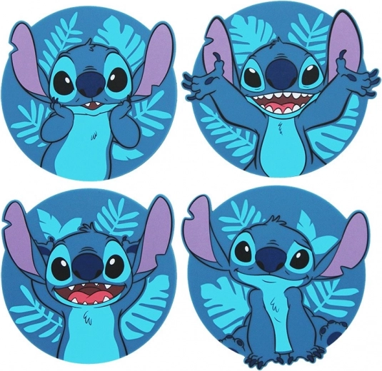 σετ σιλικονούχων σουβέρ disney stitch (4 τεμ.)