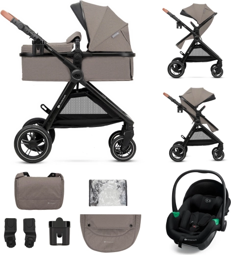 KINDERKRAFT συνδυαστικό καρότσι 3σε1 Esme Pro – Φεγγαρόσκονη γκρι