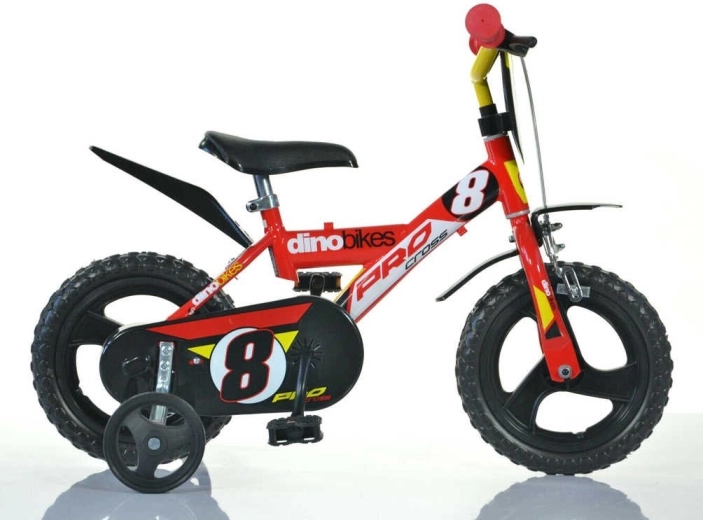Παιδικό ποδήλατο Dino Bikes 12" για τα μικρότερα παιδιά, κόκκινο