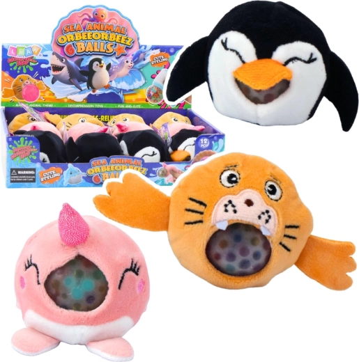 Λούτρινο squishy με χάντρες νερού – ζωάκι 6 cm