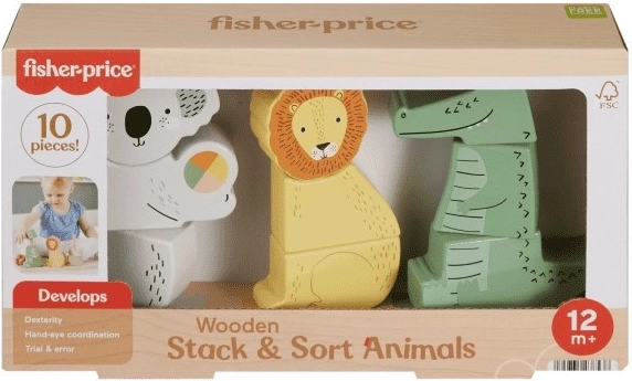 Fisher-Price ξύλινα ζωάκια – σετ συναρμολόγησης και ταξινόμησης