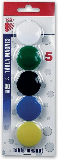 Μαγνήτες 30 mm, 5 τεμ. – χρωματιστό μιξ