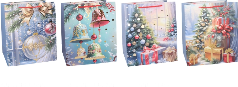 Χριστουγεννιάτικη τσάντα δώρου S 23 × 18 × 10 cm - 1 τεμάχιο