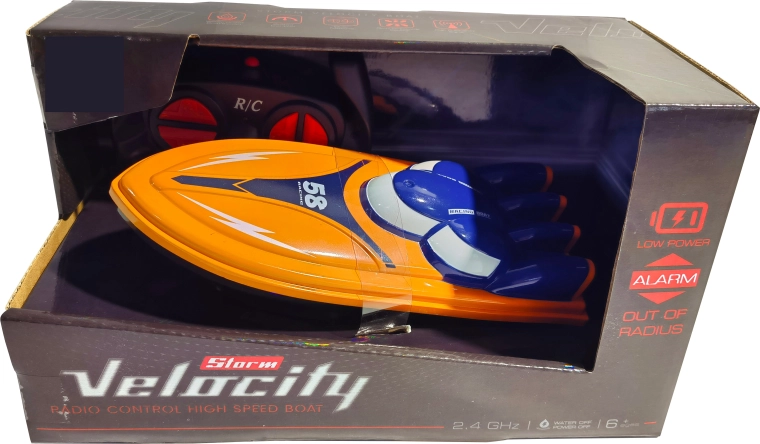 R/C αγωνιστικό σκάφος Velocity 1:16 2,4 GHz πορτοκαλί
