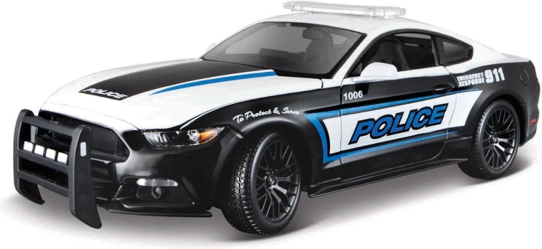 Maisto 2015 Ford Mustang GT μαύρο-λευκό 1:18