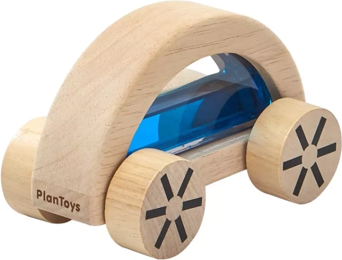PlanToys ξύλινο αυτοκινητάκι με νερό μπλε - 1 τεμάχιο