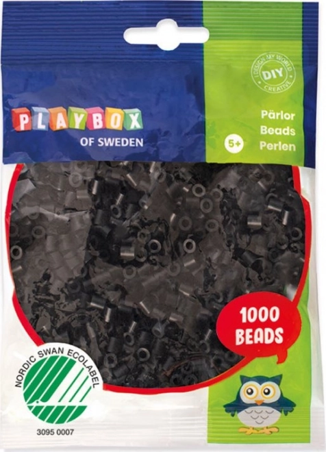 Playbox σιδερώσιμες χάντρες μαύρες 1000 τεμ.