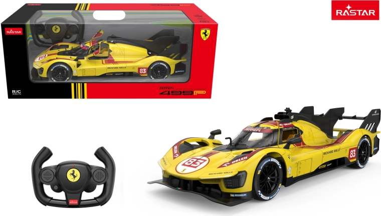 RC αυτοκίνητο Ferrari 499P Rastar 1:14 κίτρινο - 1 τεμάχιο