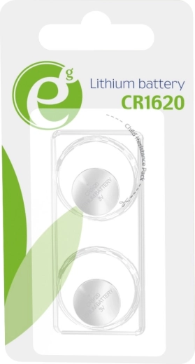 Λιθίου μπαταρία κουμπί CR1620 3V – συσκευασία 2 τεμ.