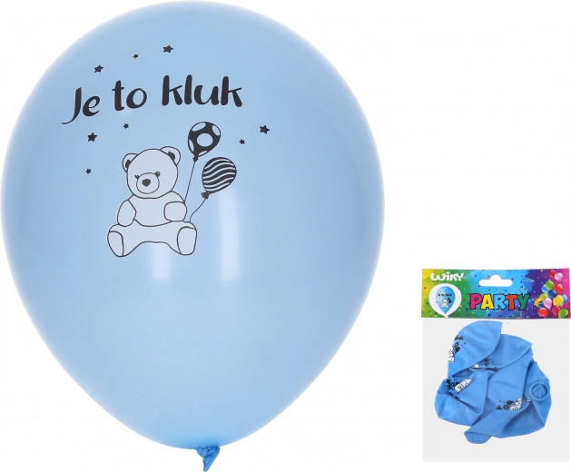 Φουσκωτά μπαλόνια 30 cm – Είναι αγόρι (σετ 5 τεμ.)