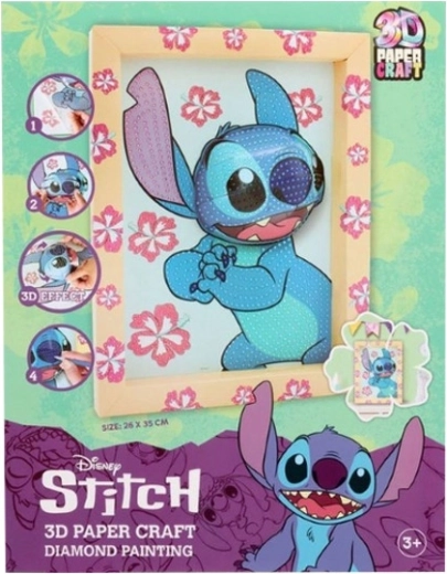Οριγκάμι εικόνα Stitch – διαμαντένιο μωσαϊκό 3D 26 × 35 cm