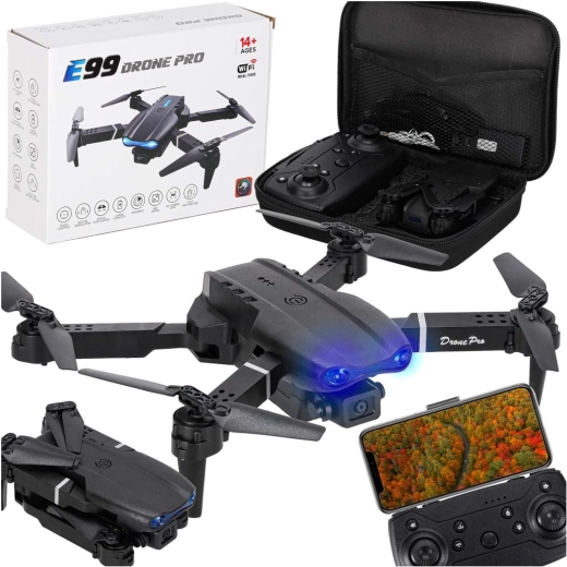Αναδιπλούμενο RC drone E99 Pro με διπλή κάμερα 720p και λειτουργία headless