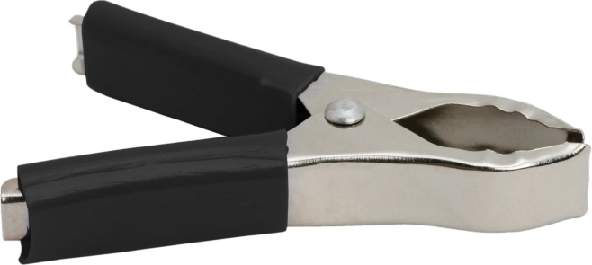 Extra μεγάλη κροκοδειλολαβίδα με μαύρη μόνωση PVC 75 mm