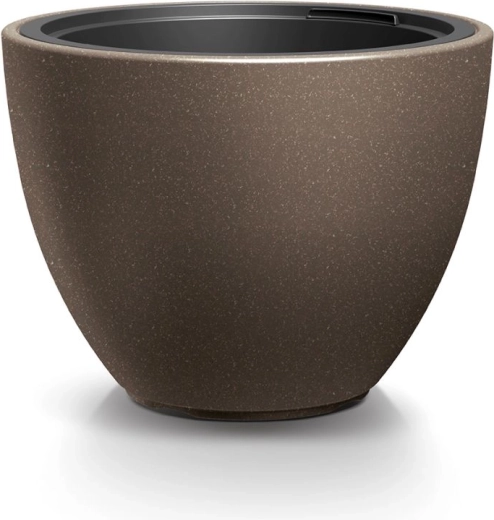 Γλάστρα HEOS Eco Wood με ένθετο 57 cm – χρώμα καφέ