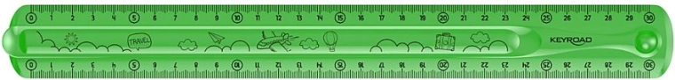 Χάρακας KEYROAD Flexi 30 cm πράσινος