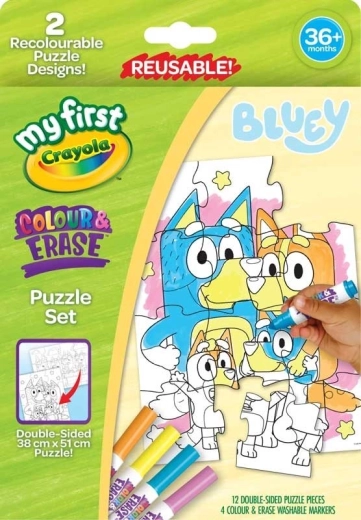 Χρωματιζόμενο παζλ Crayola Bluey 12 κομμάτια