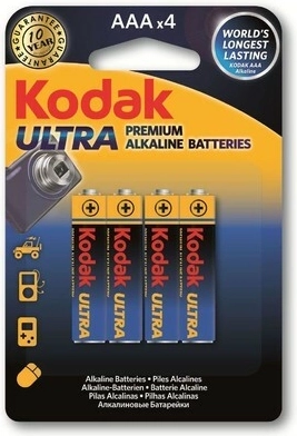 Αλκαλικές μπαταρίες Kodak Ultra Premium AAA 1,5 V, 4 τεμ.