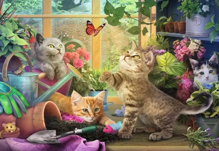 Παζλ Ravensburger Σκανταλιάρικα γατάκια XL 200 κομμάτια