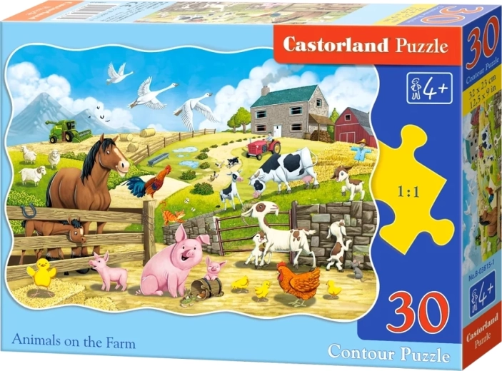Παζλ Ζωάκια στη φάρμα 30 κομμάτια CASTORLAND