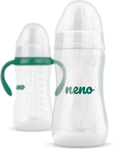 Neno αντικολικό μπιμπερό 300 ml, 6μ+ με καλαμάκι και λαβές