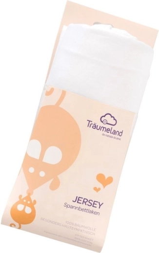 Träumeland ελαστικό σεντόνι jersey για παρκοκρέβατο 100 × 100 cm λευκό