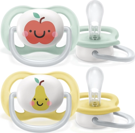 Πιπίλα Philips Avent Ultra Air ουδέτερη μήλο 0–6 μηνών, 2 τεμ.