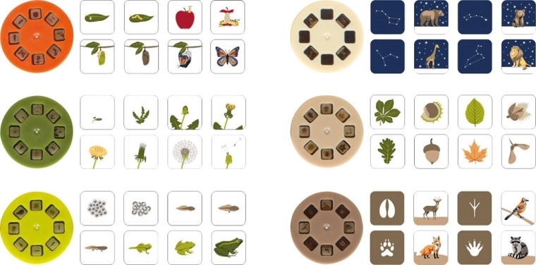 Έξι εναλλάξιμοι εκπαιδευτικοί δίσκοι