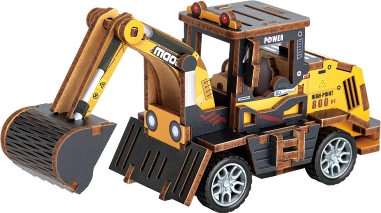 2Kids Toys 3D ξύλινο παζλ κατασκευής εκσκαφέα