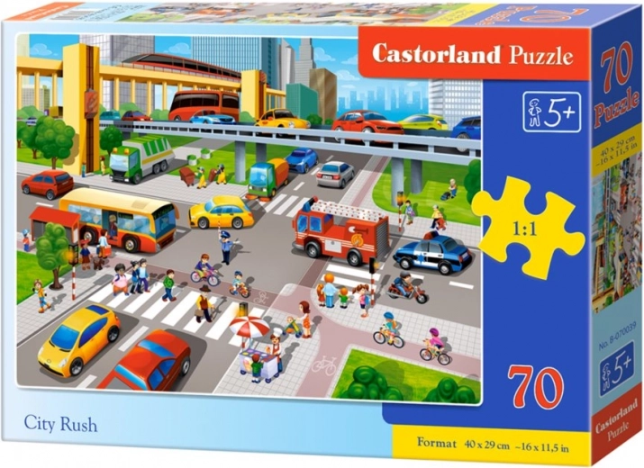 Παζλ Castorland «Πολυσύχναστη διασταύρωση» 70 κομμάτια
