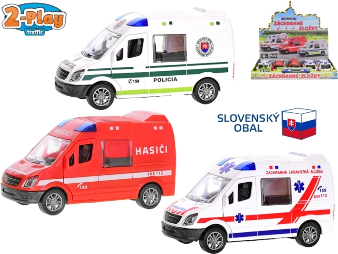 2-Play Traffic σωστικό αυτοκινητάκι με μηχανισμό αδράνειας 12 cm (1:32)
