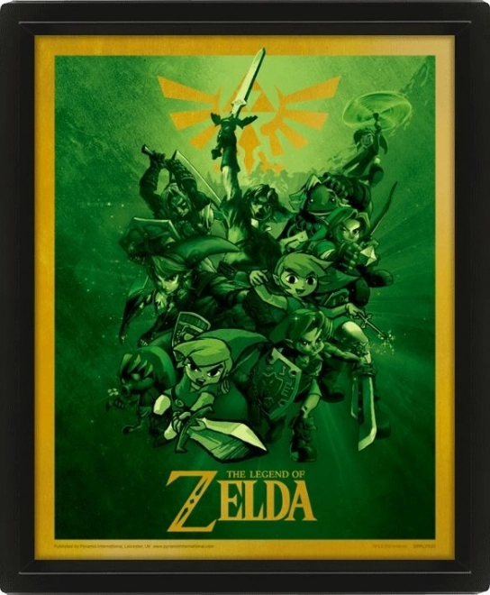 3D πίνακας ZELDA με λεντικουλαρική εκτύπωση 23×28 cm