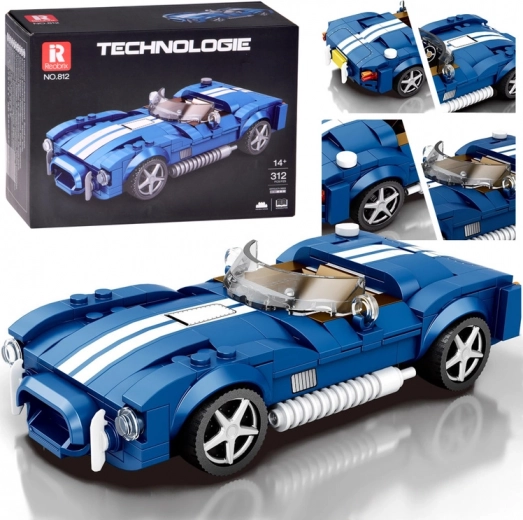 Τεχνικό σετ κατασκευών – μπλε σπορ roadster 312 κομμάτια