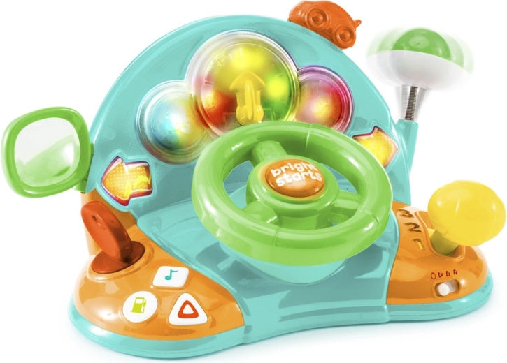 Bright Starts φωτιζόμενο και μουσικό τιμόνι Lights & Colors Driver για παιδιά από 6 μηνών