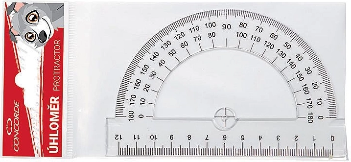Μοιρογνωμόνιο CONCORDE 12 cm διάφανο 180°