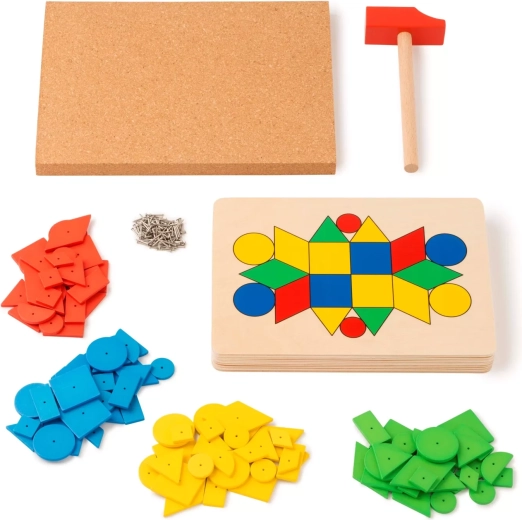 Toys for Life μωσαϊκό με κάρφωμα με γεωμετρικά σχήματα