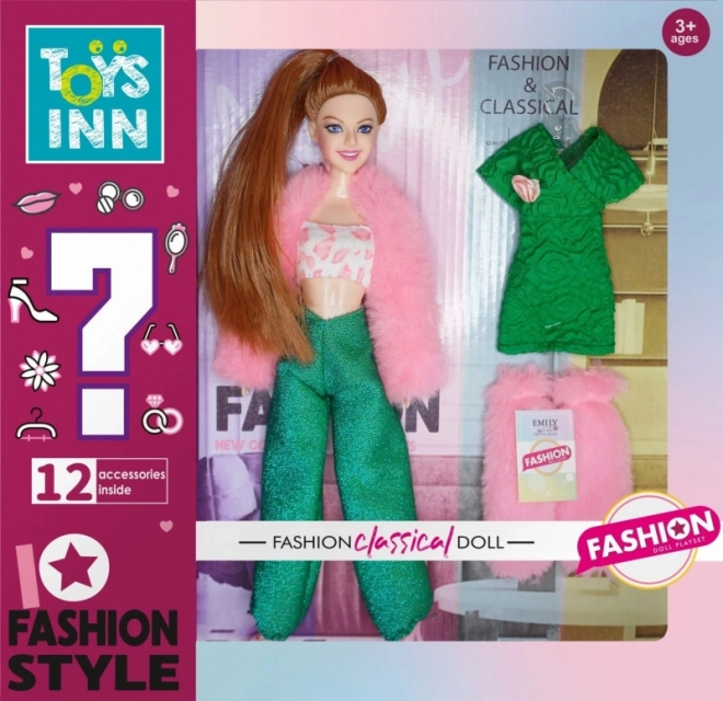 Κούκλα Emily Fashion ροζ