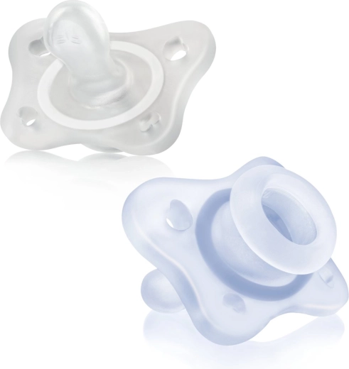 Chicco PhysioForma Mini Soft πιπίλα από 100% σιλικόνη 0–2 μηνών για αγόρια 2 τεμ.