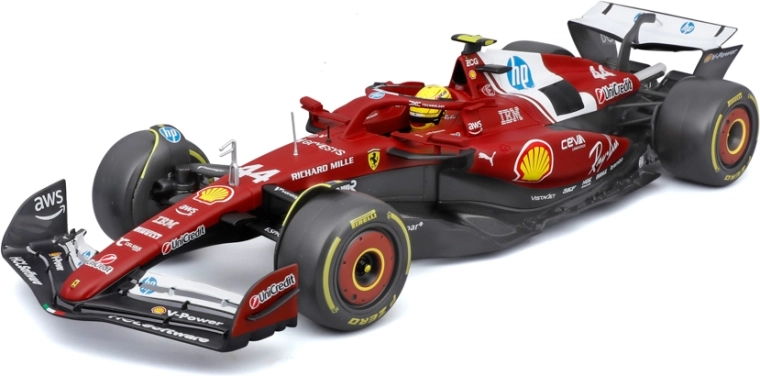 Μοντέλο Bburago Formula 1 Ferrari SF-25 2025 Lewis Hamilton #44 1:18 με κράνος