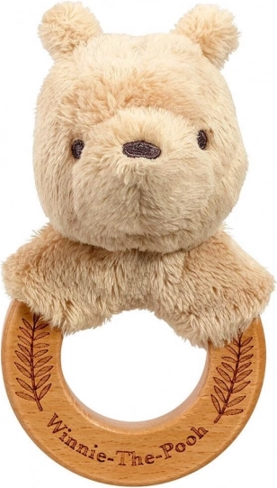 Ξύλινη και λούτρινη κουδουνίστρα WINNIE THE POOH από τη Rainbow Designs
