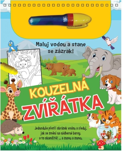 Μαγική ζωγραφική με νερό – μπλοκ με μαρκαδόρο Μαγικά Ζωάκια