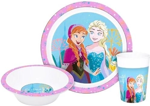 Πλαστικό σετ φαγητού Frozen 3 τεμ.