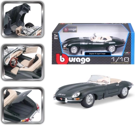 Bburago Jaguar E Cabriolet 1961 1:18 πράσινο