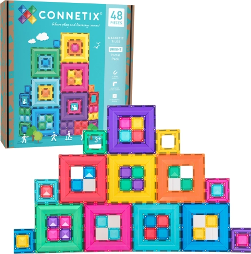 Connetix Bright Portal Pack μαγνητικό κατασκευαστικό σετ 48 τεμαχίων