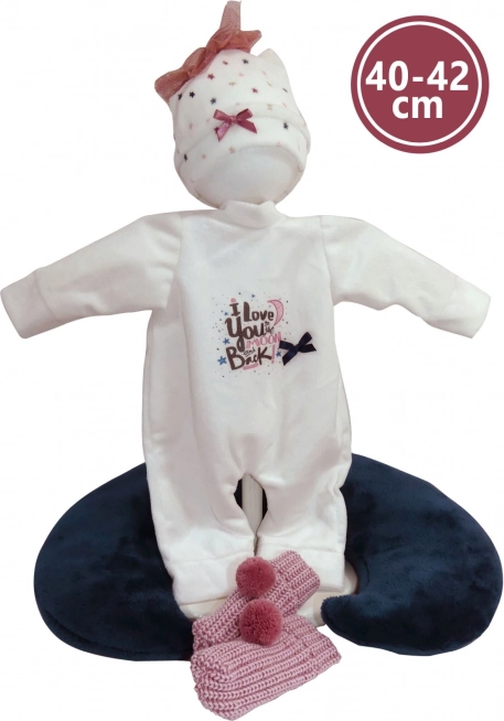 Ρουχαλάκι για κούκλα NEW BORN 40–42 cm, σετ 3 τεμαχίων με μαξιλάρι θηλασμού